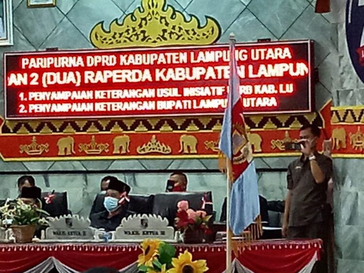 Paripurna DPRD Lampung Utara,Sepakati 4 Raperda Dibahas Dalam Pansus
