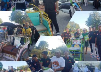 Ketua KPK – Nusantara Sumenep Sekaligus LBH Peduli Hukum & Ham Bagi Bagi Nasi Kotak Dan Sembako