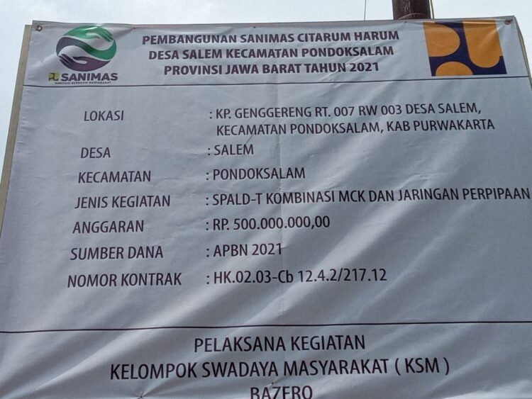 Proyek Sanimas Di Desa Salem Di Sinyalir Menuai Tanda Tanya Publik,Di Duga Syarat Dengan Korupsi