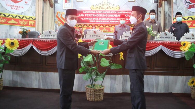 Tindaklanjuti Terkait LKPJ 2020, DPRD Gelar Paripurna Bersama Pemkab Lampura