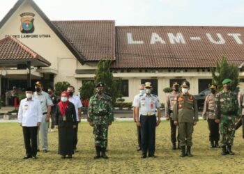 Bupati Lampura Hadiri Apel Operasi Ketupat Krakatau 2021