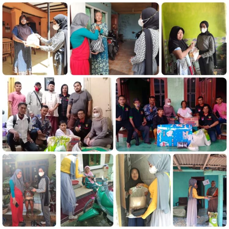 Ratusan Kaum Dhuafa Diberikan Santunan Sarung dan Paket Sembako Oleh Lembaga KPK Nusantara Sumenep dan LBH PHH