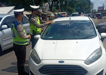 Polres Lampung Utara Pantau Arus Balik