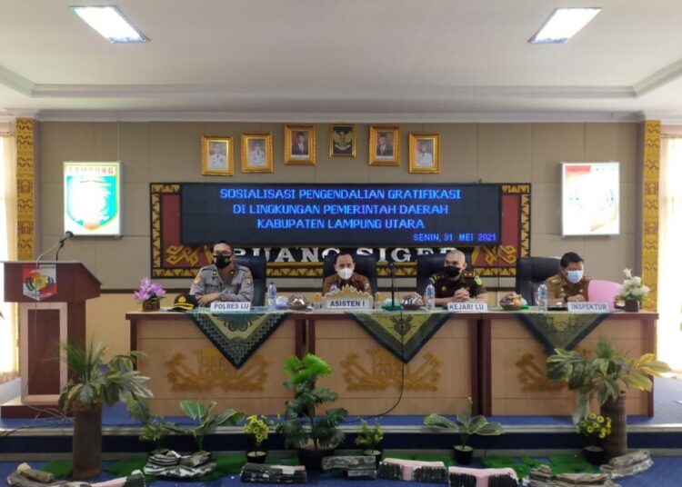 Pemkab Lampura Sosialisasikan Pengendalian Gratipikasi Pencegahan Korupsi, Kolusi dan Nepotisme (KKN)