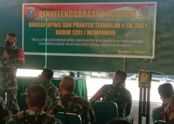 Kodim 1201/Mph, Gelar Kegiatan Binsiap Apwil Dan Puanter Untuk Menghadapi Pandemi Covid-19