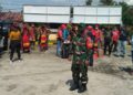 Danramil Mempawah Hilir Kawal Aksi Demo Masyarakat Kepayang Dipengadilan Negri Mempawah