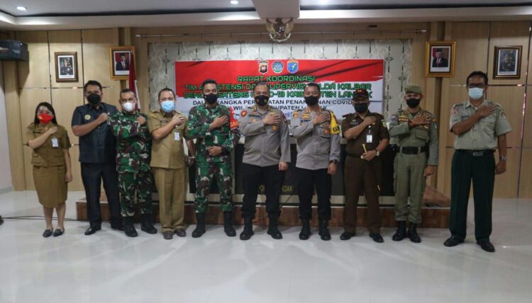 Dandim 1201 Hadiri Rakor Asistensi Dan Supervisi Bersama Tim Satgas Covid-19