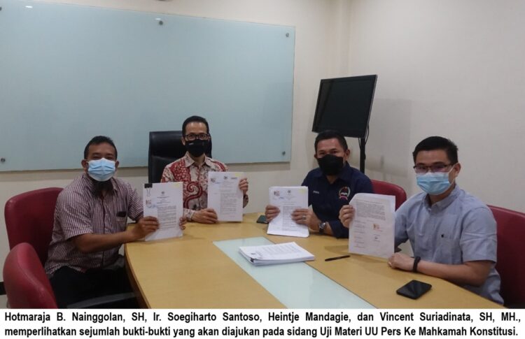 Pekan Depan Uji Materi Undang-Undang Nomor 40 Tahun 1999 Tentang Pers Segera Didaftarkan ke MK