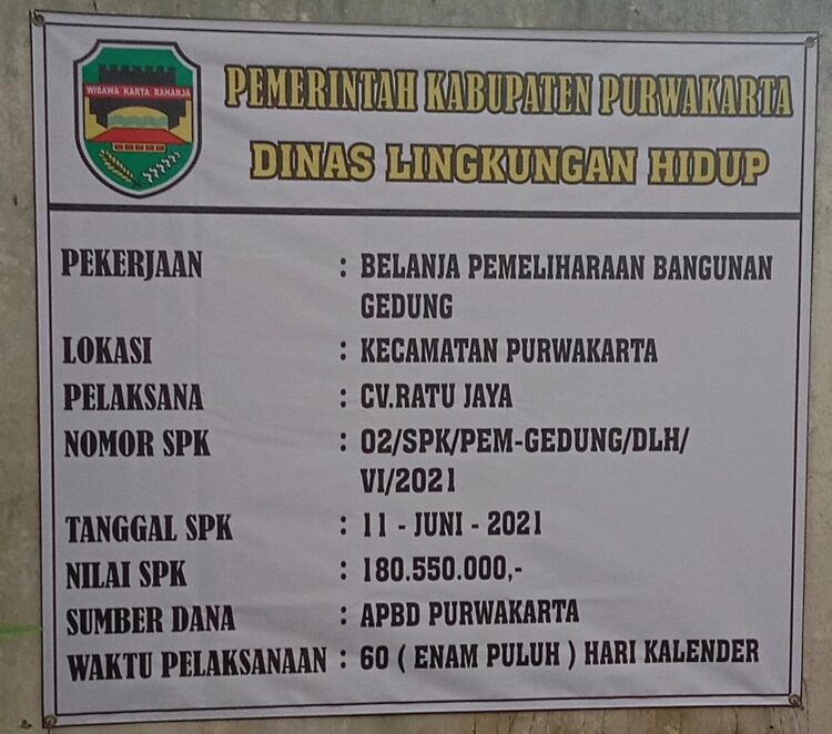 Renovasi Rehab Pembangunan Kantor Dinas LH Mengikuti Standar UU No 43 Tahun 2019