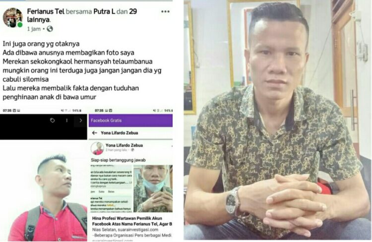 Akun Facebook Ferianus Tel Membuat Tuduhan Tidak Benar Terhadap Yona Lifardo Zebua