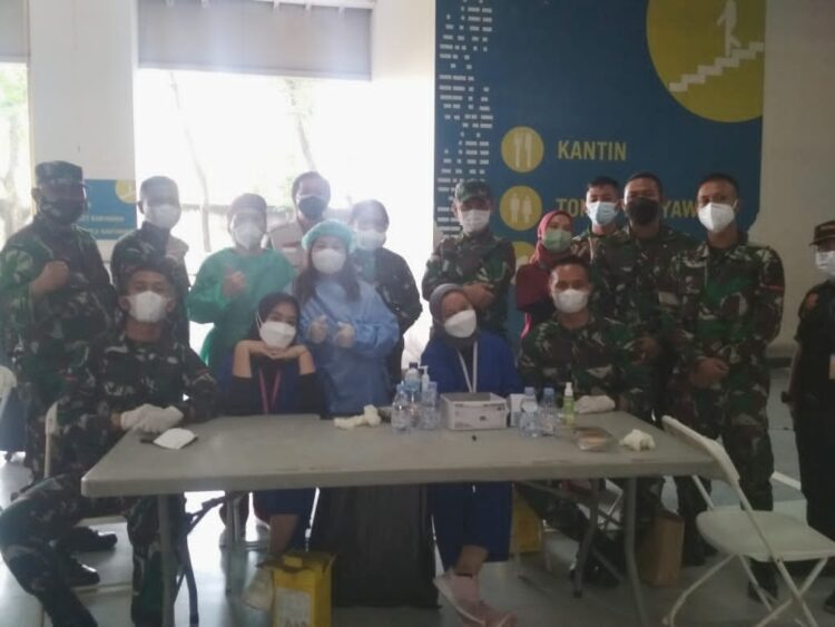 Kodim 0506/Tgr Korem 052/Wkr Kembali Menggelar Giat Serbuan Vaksinasi Covid-19