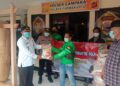 Bagikan Paket Sembako Ke Ojol Dan Opang Polsek Campaka Kabupaten Purwakarta