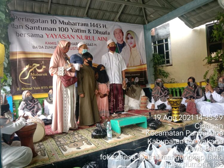 Peringati 10 muharram 1443 Hijriyah Yayasan Nurul Aini Gelar Santunan Pada Yatim,Dhuafa Dan Panti Jompo