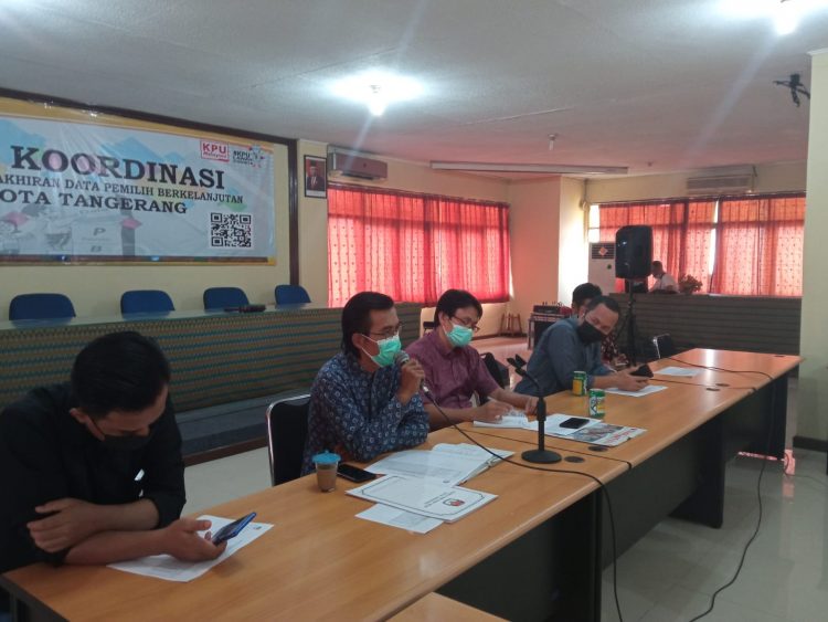 KPU Kota Tangerang Menggelar Rapat Koordinasi Rekapitulasi PDPB Bulan Agustus 2021