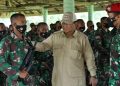 Menhan Prabowo Meninjau Latihan Pembulatan Komcad di Pusdiklatpassus Batujajar