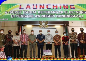 Lauching E-Suket Di Pengadilan Negeri Gunungsitoli dihadiri oleh Bupati Nias
