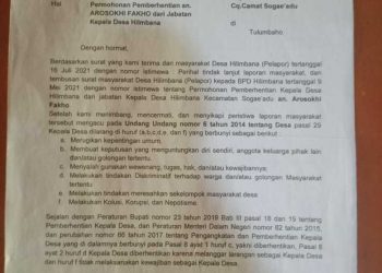 BPD Hilimbana Minta Kades Di Berhentikan