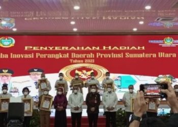 Walikota Gunungsitoli Terima Hadiah Lomba Inovasi Perangkat Daerah Se-Sumut