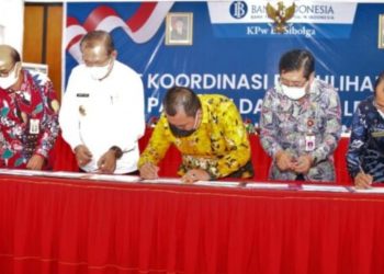 Pemko Gunungsitoli Tandatangani Rencana Kerja Elektronifikasi Transaksi Keuangan