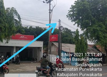 Pemasangan Tiang PT Link Net First Media Di Purwakarta Diduga Kuat Tidak Memiliki Izin Alias Ilegal.!!!