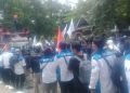 Lingkungan Pemda Dipenuhi Orasi Aliansi Buruh Purwakarta Gelar Orasi