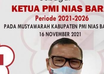 Wakil Bupati Nias Barat Terpilih Sebagai Ketua PMI Periode 2021-2026
