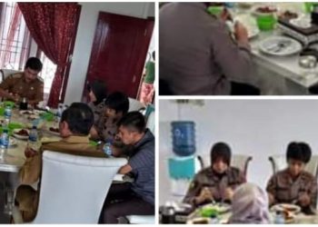 Bupati Nias Barat Menjamu Tim Vaksinator Dari Polda Sumut