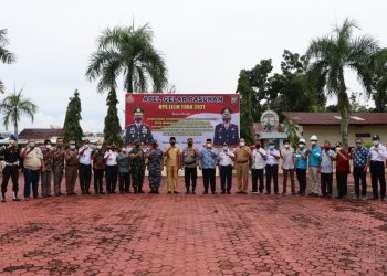 POLRES NIAS LAKSANAKAN APEL GELAR PASUKAN OPERASI LILIN TOBA TAHUN 2021