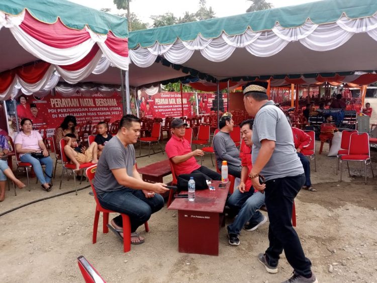 Persiapan Pelaksanaan Perayaan Natal DPD PDI Perjuangan Sumut Di Kepulauan Nias Cukup Memuaskan