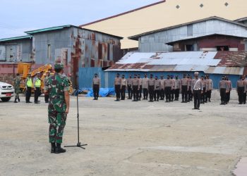 POLRES NIAS GELAR APEL KESIAPAN PENGAMANAN MALAM PERGANTIAN TAHUN BARU 2022