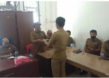 Dinas Kominfo Nias Barat Gelar Serah Terima Jabatan