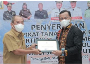 Pemkot Gunungsitoli Terima Penghargaan Penyaluran DAK Fisik Tercepat Dari KPPN