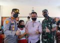 Wawako Gunungsitoli Dampingi Kapolres Nias Dan Dandim 0213/Nias Tinjau Vaksinasi Anak