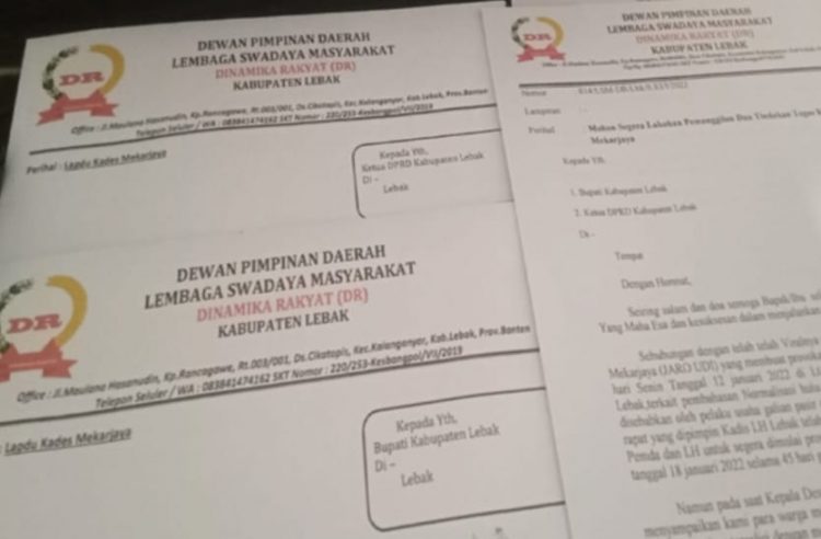 Bupati Dan DPRD Lebak Bersikap Tegas Terhadap Kades Mekarjaya Kecamatan Cimarga