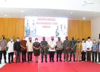 Wakil Wali Kota Gunungsitoli Bersama Kapolda Dan Pangdam Kembali Meninjau Pelaksanaan Vaksinasi