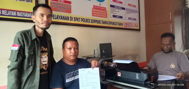 AW melaporkan pengusaha JM Ke Polres Soppeng