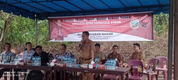 Bupati Nias Hadiri Reses Anggota DPRD Sumut Di Pantai Sōmi