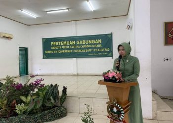 Pertemuan Anggota Persit Kartika Candra Kirana cabang XIV Yonarhanud 1 PG Kostrad”