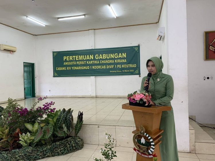 Pertemuan Anggota Persit Kartika Candra Kirana cabang XIV Yonarhanud 1 PG Kostrad”