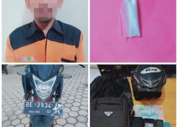 Acap kali lakukan transaksi narkoba, (YH) akhirnya di ringkus Polsek Abung Semuli