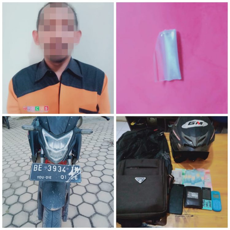 Acap kali lakukan transaksi narkoba, (YH) akhirnya di ringkus Polsek Abung Semuli