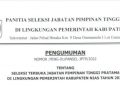 Pengumuman Seleksi Terbuka Jabatan Pimpinan Tinggi Pratama Di Lingkungan Pemkab Nias Tahun 2022