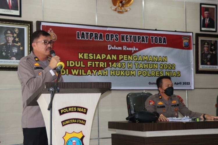 Polres Nias laksanakan Lat Pra Ops Ketupat Toba Tahun 2022