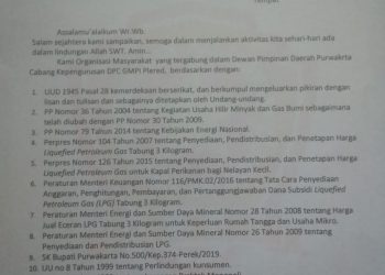 FAKTA LPG 3 KG BERSUBSIDI DI JUAL DI ATAS HET TAK TERBANTAHKAN, SK BUPATI PURWAKARTA NO 500 .DIDUGA SEOLAH TAK BERGUNA