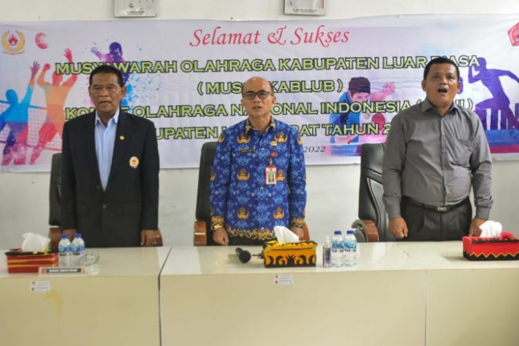 Sekda Nias Barat Hadiri Pelaksanaan Musorkablub KONI Nias Barat