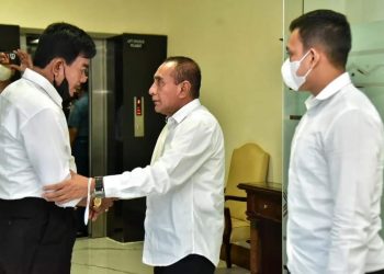 Bertemu Bupati Nias Barat, Gubernur Sumut Pastikan Pembangunan Infrastruktrur Di Nias Barat Rampung Sesuai Target