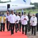 Presiden RI Joko Widodo Tiba Di Bandara Binaka, Disambut Bupati Nias, Bupati Nisel dan Walikota