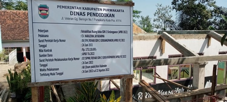 Setelah Diberitakan, Papan Proyek Baru Terpasang di SDN 3 Sindangpanon dan SDN 1 Sindangsari, Ada Apa???
