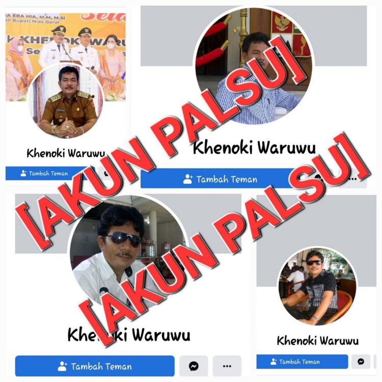 Bupati Nias Barat Minta Masyarakat Tidak Merespon Akun Palsu
