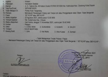 Mafia Tanah Diduga Dilindungi APH dan BPN Tangerang, Ahli Waris Liauw Man Long Surati Kemen ATR BPN RI